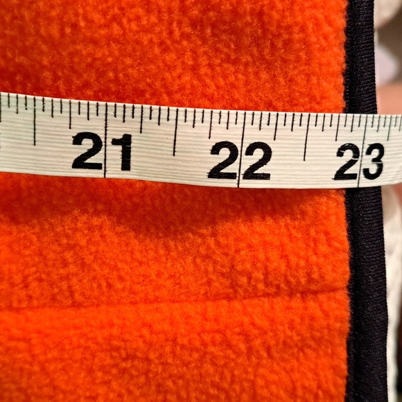 🌴Derek Heart Orange Fleece Vest Size Small - Picture 9 of 10